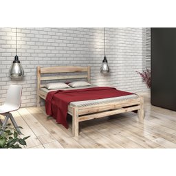 Cama de Casal Madeira Maciça sem Pintura - 2