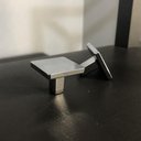 Ver imagem 4 de Kit 24 Puxadores Aspen Cromados de Armários Gavetas Ponto Quadrados Torralba