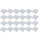 Ver imagem 1 de Kit 24 Puxadores Aspen Cromados de Armários Gavetas Ponto Quadrados Torralba