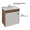 Conjunto para Banheiro Iris com Espelho e 1 Porta - Amêndoa/Branco - 3