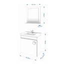 Ver imagem 6 de Conjunto para Banheiro Iris com Espelho e 1 Porta - Amêndoa/Branco
