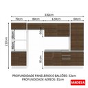 Ver imagem 4 de Cozinha Acordes Glamy Rustic MDF 11 Portas Madesa