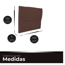 Cabeceira Casal Cama Box Estofada Camille 140 Cm Veludo - 6