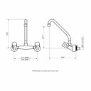 Ver imagem 2 de Torneira Misturador de Parede para Cozinha - Onda Perflex