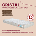 Ver imagem 3 de Colchão Casal Espuma D45 Ortopédico Orthocrin Cristal 138x188x18 Alto Suporte Espuma Certificada
