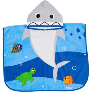 Toalha de Banho Poncho Aventuras - Tubarão Buba