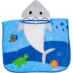 Toalha de Banho Poncho Aventuras - Tubarão Buba - 1