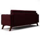 Ver imagem 4 de Sofá 150 Cm 2 Lugares Sandero B-278 Veludo Marsala - Domi