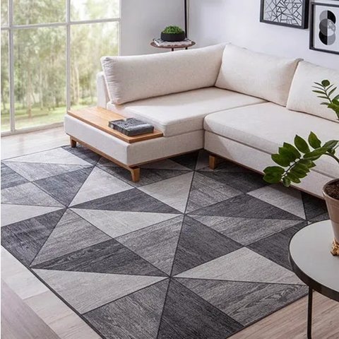 Tapete Corttex Belga Luxo Grafite - 1,40M x 2M de Largura