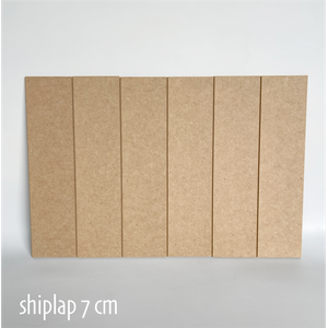 Shiplap Mdf Cru 7cm (12 Ripas 2,74m) com Espaçador