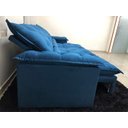 Ver imagem 7 de Sofá Retrátil e Reclinável 2,70m em Tecido Veludão C/pillow Nos Braços Athenas:azul