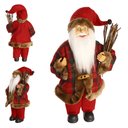 Ver imagem 1 de Papai Noel Tradicional Natal em Pé 30cm Vermelho Florarte Flor Arte