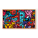 Ver imagem 2 de Quadro Decorativo N°2 115x70cm - Panorâmico Pop-Art - Doodle - Rollflex