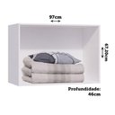 Ver imagem 3 de Armário Aéreo Modulado Essenza Luciane 2 Portas de Bater MDF-MDP Branco-Cinza Puro