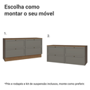 Ver imagem 6 de Rack para TV até 70 Polegadas 160cm 4 Gavetas Rustic/Cinza Vik Madesa 04