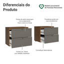 Ver imagem 5 de Rack para TV até 70 Polegadas 160cm 4 Gavetas Rustic/Cinza Vik Madesa 04