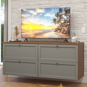 Ver imagem 1 de Rack para TV até 70 Polegadas 160cm 4 Gavetas Rustic/Cinza Vik Madesa 04