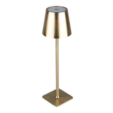 Luminária de Mesa Led 3 Tons Usb Elegance Dourada Metal Lyor