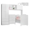 Kit Quarto De Bebê Com Berço Guarda Roupa Conjugado E Cômoda Branco Ternura Peternella - 2