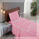 Ver imagem 3 de Kit Conjunto Cama Solteiro Algodão 300 Fios 3 Peças com Elástico e Fronha:rose