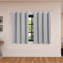 Ver imagem 4 de Cortina Blackout Pvc com Voil Xadrez 2,80m X 1,60m - Cinza