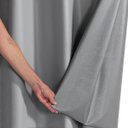 Ver imagem 2 de Cortina Blackout Pvc com Voil Xadrez 2,80m X 1,60m - Cinza