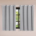Ver imagem 3 de Cortina Blackout Pvc com Voil Xadrez 2,80m X 1,60m - Cinza