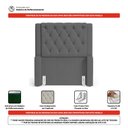 Ver imagem 6 de Cabeceira Atena para Cama Box Solteiro 90cm Capitonê com Frame Linho Cinza Escuro - Desk Design