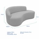 Ver imagem 3 de Sofá Luxuoso Sala de Estar 150cm Lado Direito Bouclé Solenne