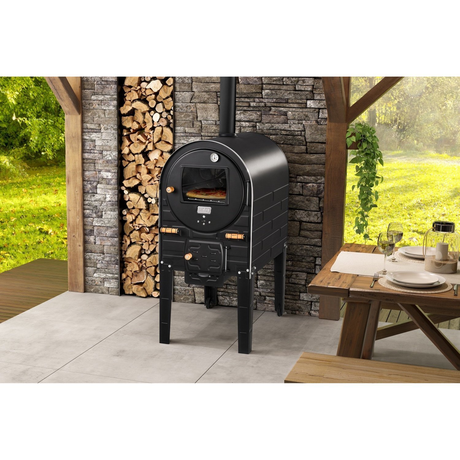 Forno à Lenha Médio em Inox 138L FHIMFI Hidro | MadeiraMadeira