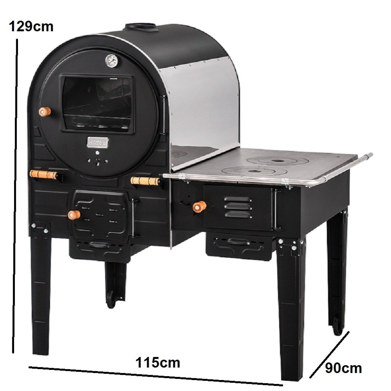 Forno à Lenha com Fogão em Inox Interno FHIFI-M Hidro - 3