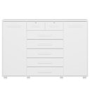 Ver imagem 7 de Cômoda Sapateira Riviera A04 7 Gavetas MDP Puxador em MDF Branco Lyam Decor