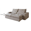 Ver imagem 2 de Sofá Retrátil e Reclinável Exclusive Luxo Molas Pocket Espuma D30 Hiper Soft Vários Tecidos 2,10m