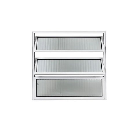 Janela de Alumínio Basculante com Vidro 80x80cm Branco Allo Esquadrias