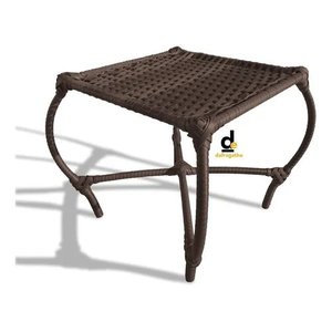 Mesa de Junco para Espreguiçadeira Marrom Café