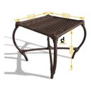 Ver imagem 3 de Mesa de Junco para Espreguiçadeira Marrom Café