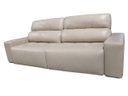 Ver imagem 2 de Sofá Retrátil e Reclinável de Couro Atami 2,30 M Taupe - Mempra Design
