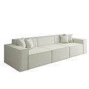 Ver imagem 4 de Sofá 3 Lugares 2,75m Bouclê com Chaise Compactair - Balaqui Cor:bege
