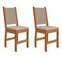 Ver imagem 3 de Kit 4 Cadeiras de Jantar Clara MDF Estofado Courino Bege Pallazio