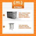 Ver imagem 2 de Forno Turbo Convec. Inox FCSB4E 220V + Bancada MES-004 - Venâncio