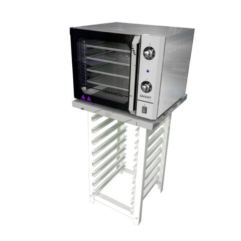 Forno Turbo Convec. Inox FCSB4E 220V + Bancada MES-004 - Venâncio