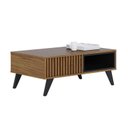 Ver imagem 5 de Painel para Tv Home Suspenso Juriti 1.8 com Mesa de Centro Jeri e Aparador Riviera Noce Milano Preto