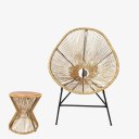 Ver imagem 1 de Kit 1 Cadeira Acapulco + Mesa Ampulheta(bananeira)