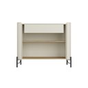 Ver imagem 3 de Buffet Mdf com Gaveta e Porta Lisa L98,5 X A81,5cm Louro/luna/preto F830l