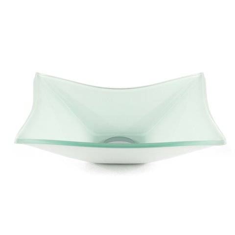 Cuba de Vidro P/ Banheiro Lavabo Retangular + Válvula Click:branco