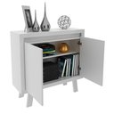 Ver imagem 3 de Balcão para Escritório 90cm com 2 Portas e 1 Prateleira Branco