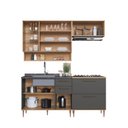 Ver imagem 3 de Armario de Cozinha Modulada 5 Peças com Balcão para Cooktop 200cm Isabelle Delmarco