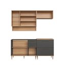 Ver imagem 4 de Armario de Cozinha Modulada 5 Peças com Balcão para Cooktop 200cm Isabelle Delmarco