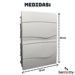 Quadro Distribuição Brum 24 Disjuntores Din Embutir Slim Antichamas Branco - 3