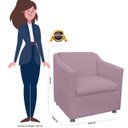Ver imagem 4 de Poltrona Decorativa Tilla Suede com Pés Cromados